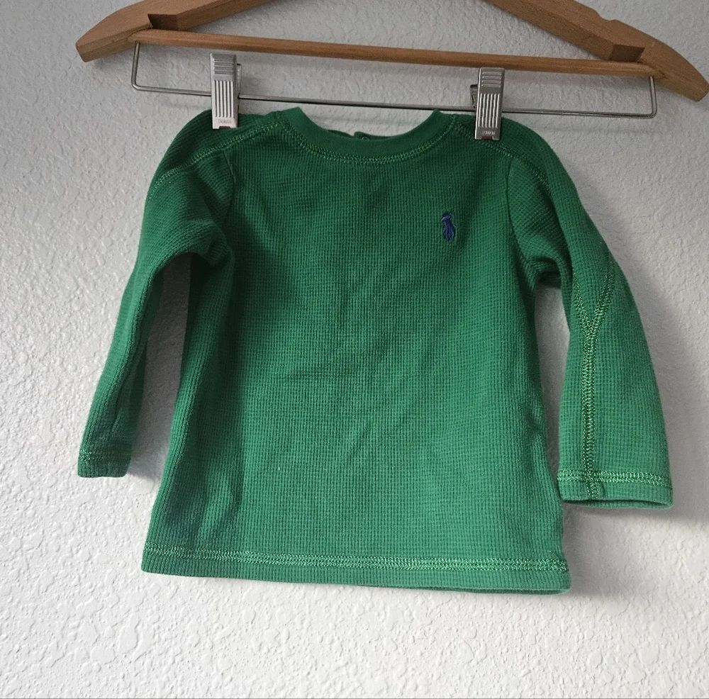 ralph lauren waffle tee, 9 months